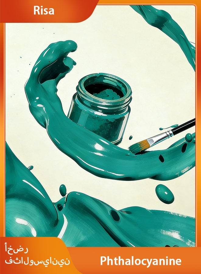 Risa Phthalocyanine Green 10.2 oz Watercolor Paint, Full Size and Refills Available, Portable and Suitable for Artists, Beginners, Students and Adults. - Image 1